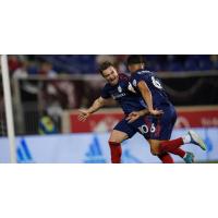 Chicago Fire FC react after a goal against the New York Red Bulls