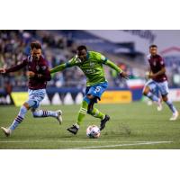 Seattle Sounders FC defender Nouhou vs. the Colorado Rapids