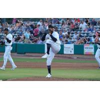 Charleston RiverDogs warmup between innings