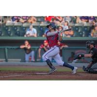 David Thompson of the Kansas City Monarchs hits a solo home run