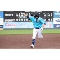 Charlie Welch rounds the bases for the Everett AquaSox