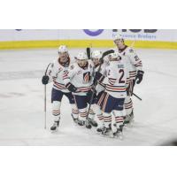 Kamloops Blazers celebrate a goal