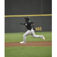 Michael Beltre of the Somerset Patriots runs the bases