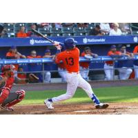 Mark Vientos of the Syracuse Mets homers