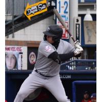 Chad Bell awaits a pitch for the Somerset Patriots