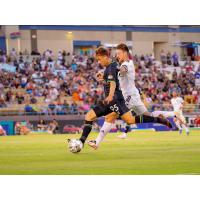 Las Vegas Lights FC's Nathan Ordaz in action