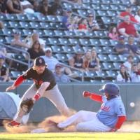 New York Boulders' Alphonso Reda slides into third