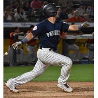 Somerset Patriots' Mickey Gasper delivers a home run