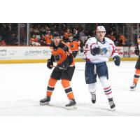 Lehigh Valley Phantoms center Matt Alfaro (left)