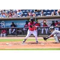 Luis Arraez with the 2019 Pensacola Blue Wahoos