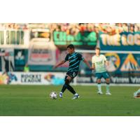 Colorado Springs Switchbacks FC midfielder Steven Echeverria against San Diego Loyal SC