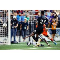 Colorado Springs Switchbacks FC's Elvis Amoh scores