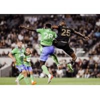 Seattle Sounders FC's YÃ©imar Gomez Andrade vs. LAFC's Sebastien Ibeagha