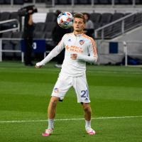 Midfielder Kyle Scott with FC Cincinnati