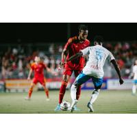 Mohamed Traore of the Las Vegas Lights FC versus the Phoenix Rising FC