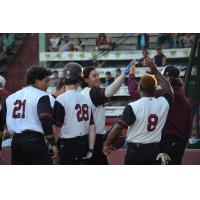 Wisconsin Rapids Rafters exchange high fives