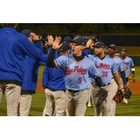 Pensacola Blue Wahoos' Griffin Conine celebrates win