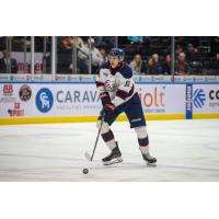 Saginaw Spirit's Sebastien Gervais in action