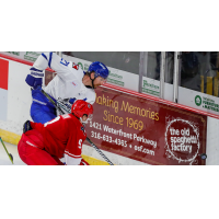 Wichita Thunder forward Jay Dickman (left) vs. the Allen Americans