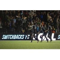 Colorado Springs Switchbacks FC celebrate win