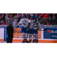 Wichita Thunder's Stefan Fournier and Michal Stinil celebrate win