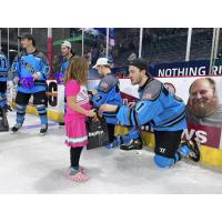 Quad City Storm trick or treat on the ice game