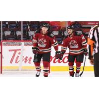 Tucson Roadrunners' Laurent Dauphin and Jean-Sebastien Dea on game day