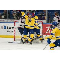 Saskatoon Blades celebrate win