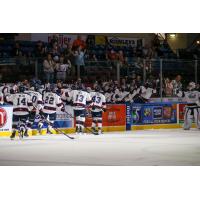 Saginaw Spirit players celebrate win