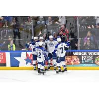 Syracuse Crunch celebrate win over Belleville Senators