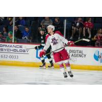 Allen Americans' Jackson Leppard on the ice