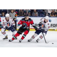 Kelowna Rockets centre Colton Dach vs. the Kamloops Blazers