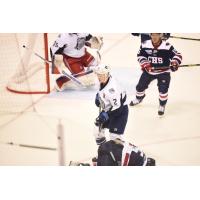 Jacksonville Icemen's Jacob Friend Battles The South Carolina Stingrays