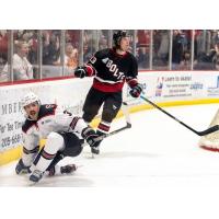 Birmingham Bulls center Jake Pappalardo (left)