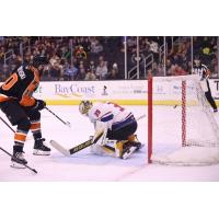 Tanner Laczynski of the Lehigh Valley Phantoms scores