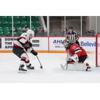 Belleville Senators' Rourke Chartier Versus Utica Comets' Nico Daws