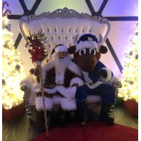 Durham Bulls mascot Wool E Bull with Santa