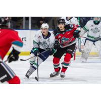 Kelowna Rockets battle the Seattle Thunderbirds