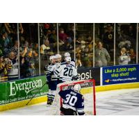 Maine Mariners celebrate a goal