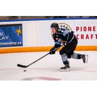 Defenceman Omen Harmacy with the Winnipeg ICE