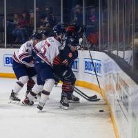 Knoxville Ice Bears right wing Jagger Williamson vs. the Peoria Rivermen