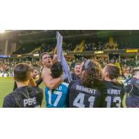 St. Louis Ambush's Robert Kristo celebrates win with team