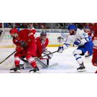 Wichita Thunder defenseman Chris McKay takes a shot against the Allen Americans