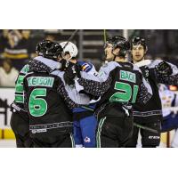 Texas Stars' Ben Gleason And Oskar Back Celebrate Win