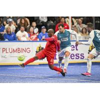 Kansas City Comets' Leo Gibson on the field