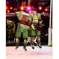 Vancouver Giants' Carson Haynes celebrates win