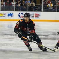 Knoxville Ice Bears' Rasmuz Waxin-Engback on game night