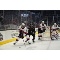 Belleville Senators defenceman Jonathan Aspirot with the puck