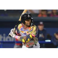 Biloxi Shuckers' Jackson Chourio at bat