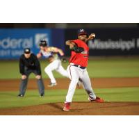 Mississippi Braves' Domingo Robles on the mound